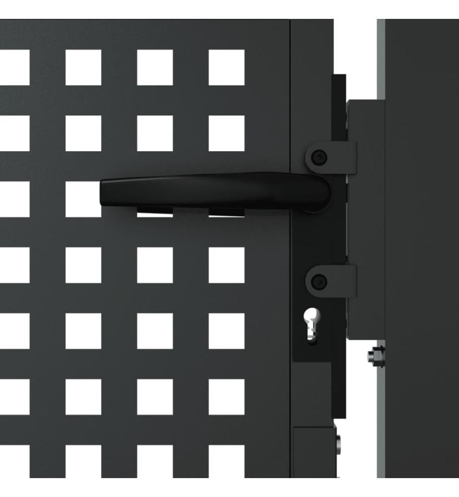 Portail de jardin Anthracite 105 x 200 cm Acier
