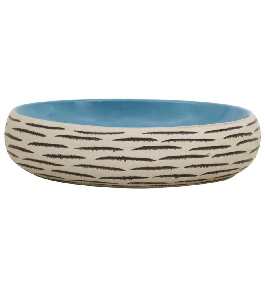 Aufsatzwaschbecken Mehrfarbig Oval 59x40x15 cm Keramik