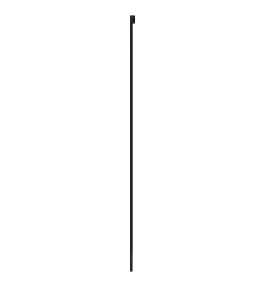 Schiebetür Schwarz 90x205 cm Hartglas und Aluminium