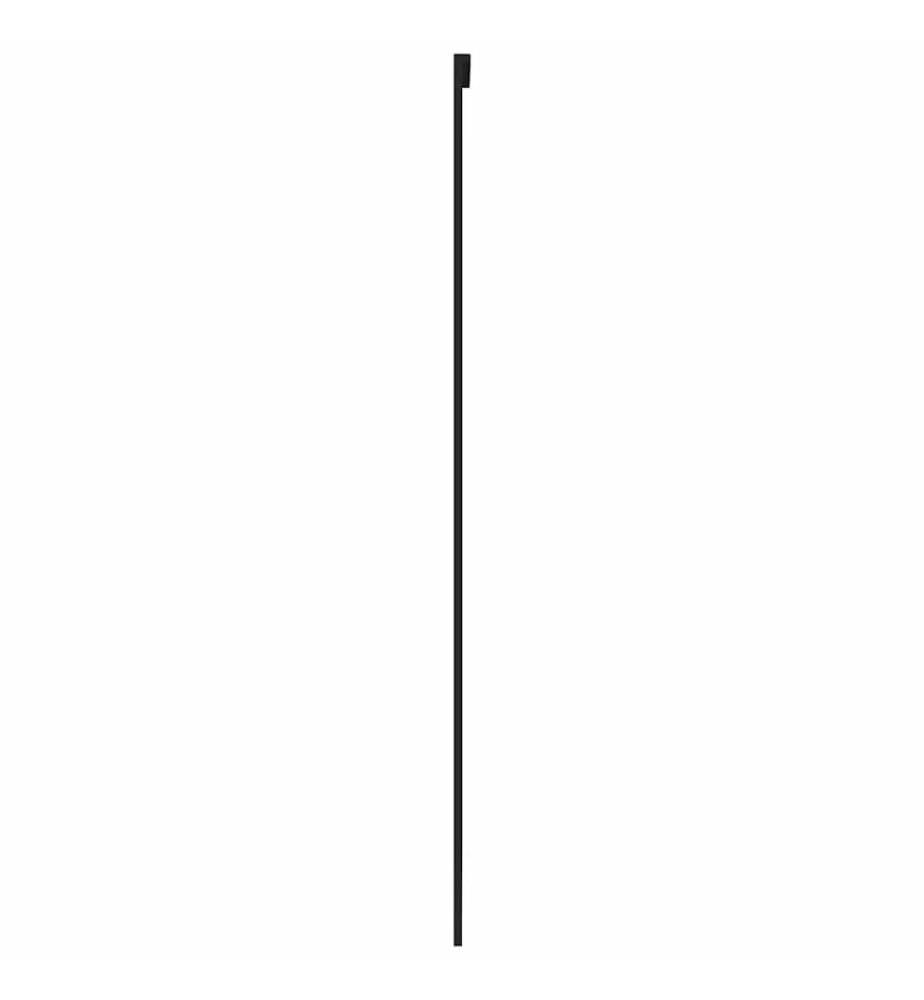 Schiebetür Schwarz 102,5x205 cm Hartglas und Aluminium