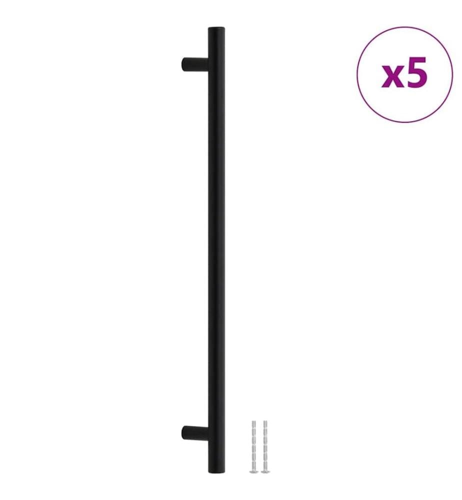 Möbelgriffe 5 Stk. Schwarz 320 mm Edelstahl