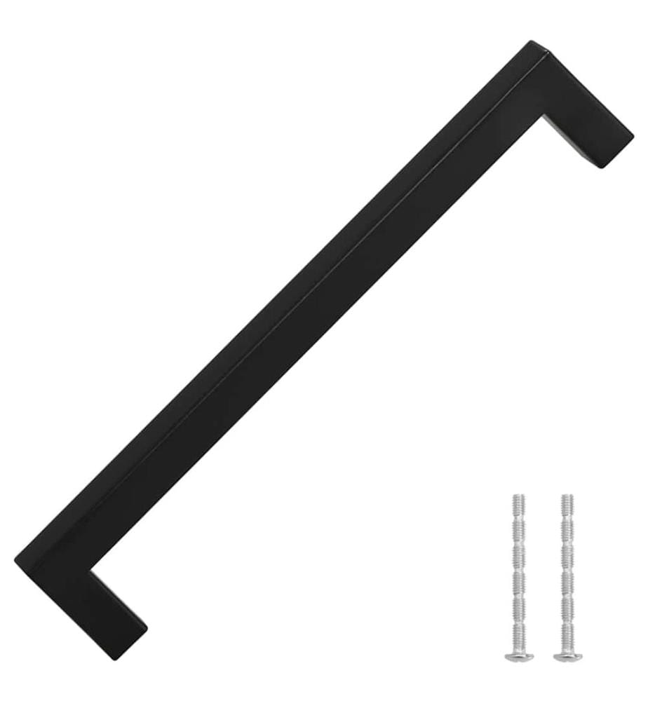 Möbelgriffe 5 Stk. Schwarz 192 mm Edelstahl