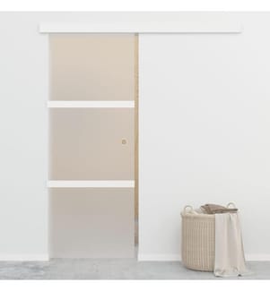 Schiebetür mit weichen Stoppern ESG Glas und Aluminium 76x205 cm