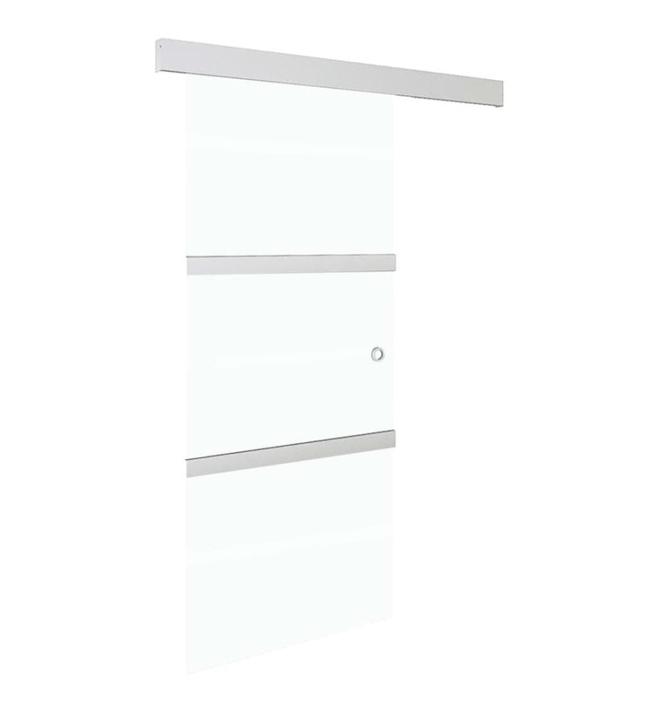 Schiebetür mit weichen Stoppern ESG Glas und Aluminium 76x205 cm