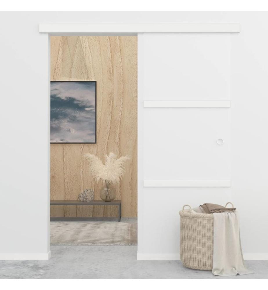 Schiebetür mit weichen Stoppern ESG Glas und Aluminium 76x205 cm