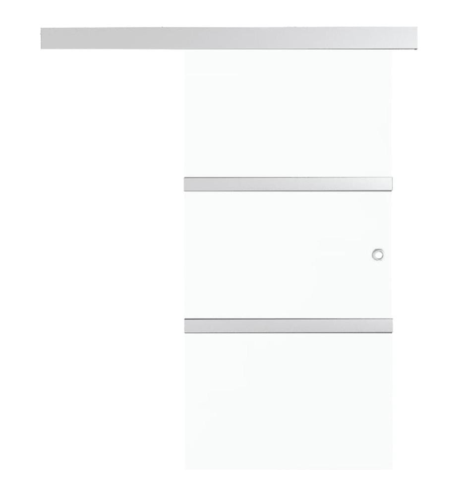 Schiebetür mit weichen Stoppern ESG Glas und Aluminium 76x205 cm