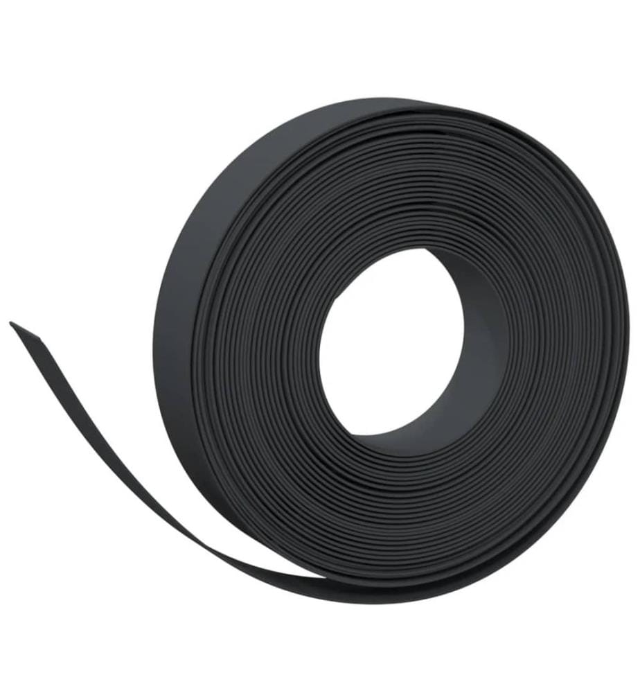 Rasenkanten 2 Stk. Schwarz 10 m 10 cm Polyethylen