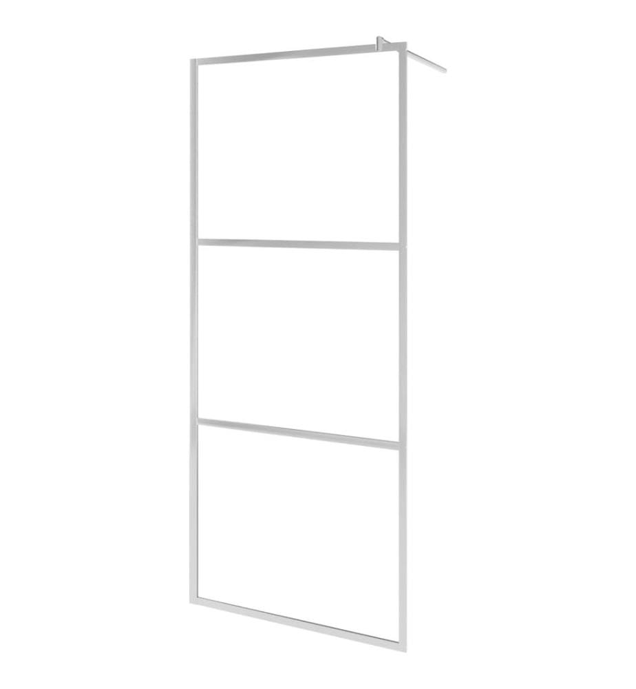Duschwand mit Ablage für Walk-In-Dusche Chrom 115x195 cm ESG