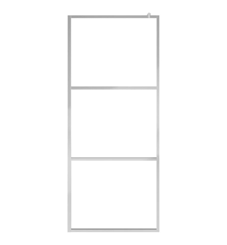Duschwand mit Ablage für Walk-In-Dusche Chrom 115x195 cm ESG