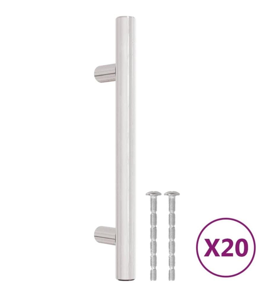 Möbelgriffe 20 Stk. Silbern 96 mm Edelstahl