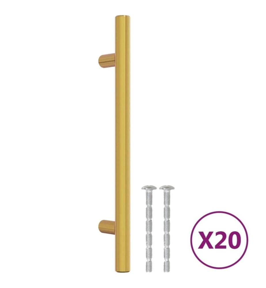 Möbelgriffe 20 Stk. Golden 128 mm Edelstahl