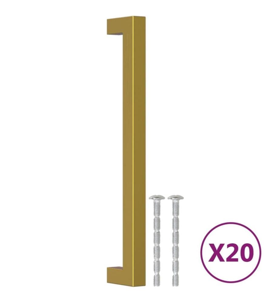 Möbelgriffe 20 Stk. Golden 192 mm Edelstahl
