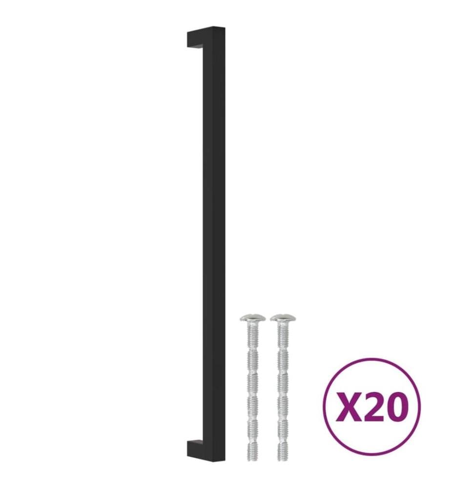 Möbelgriffe 20 Stk. Schwarz 320 mm Edelstahl