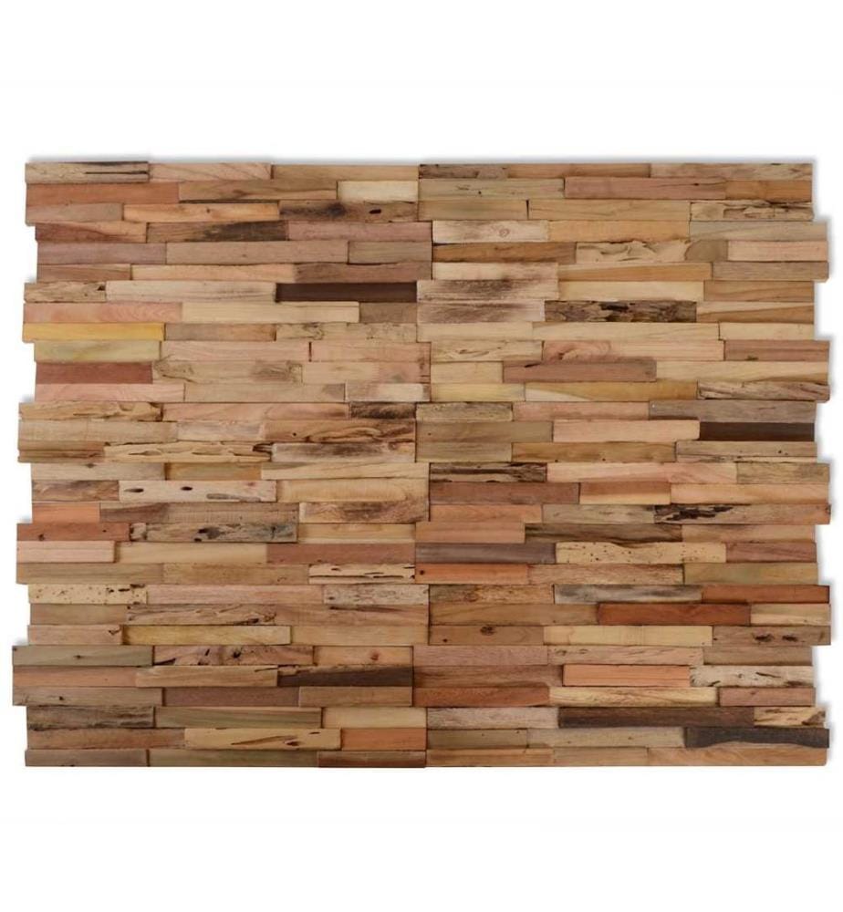Wandplatten 10 Stk. 1,03 m² Massivholz Teak Altholz