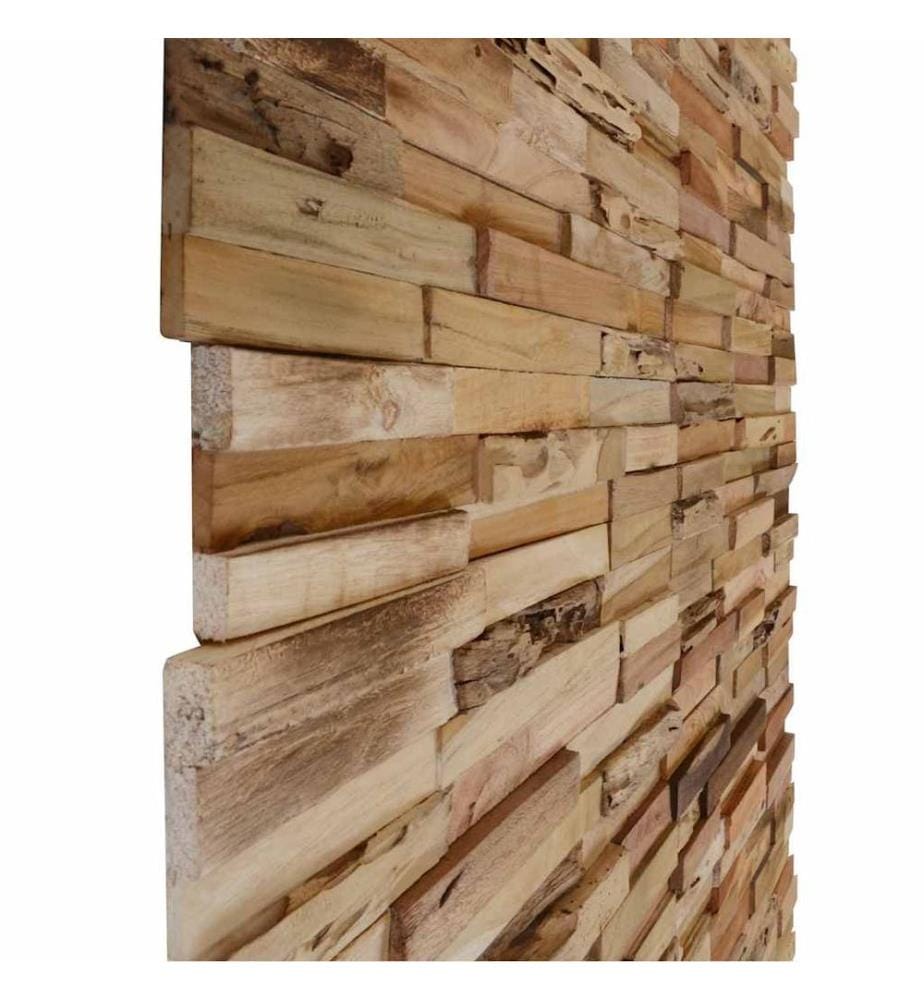 Wandplatten 10 Stk. 1,03 m² Massivholz Teak Altholz