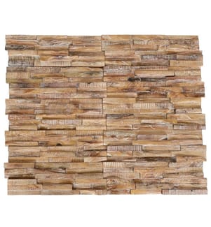 3D-Wandverkleidung 10 Stk. 1,01 m² Massivholz Teak