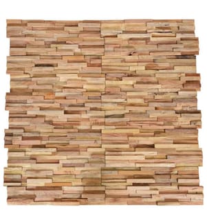 3D-Wandverkleidung 10 Stk. 1,08 m² Massivholz Teak