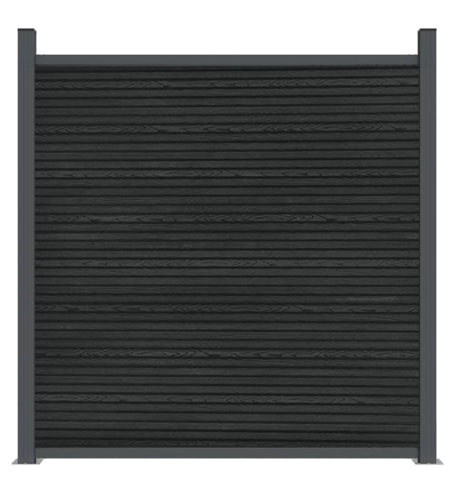 Zaunelement Grau 1564x186 cm WPC