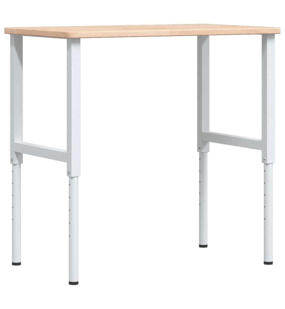 Werkbank 100x60x(71,5-98) cm Massivholz Eiche Rechteckig