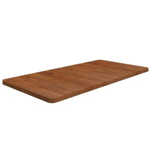 Waschtischplatte Dunkelbraun 100x50x2,5 cm Massivholz Behandelt