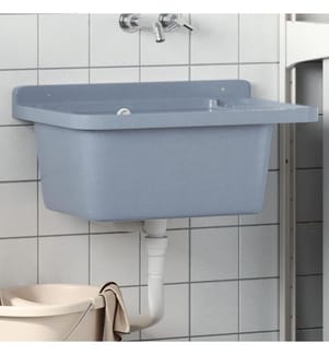 Ausgussbecken Wandmontage Grau 60x40x28 cm Harz