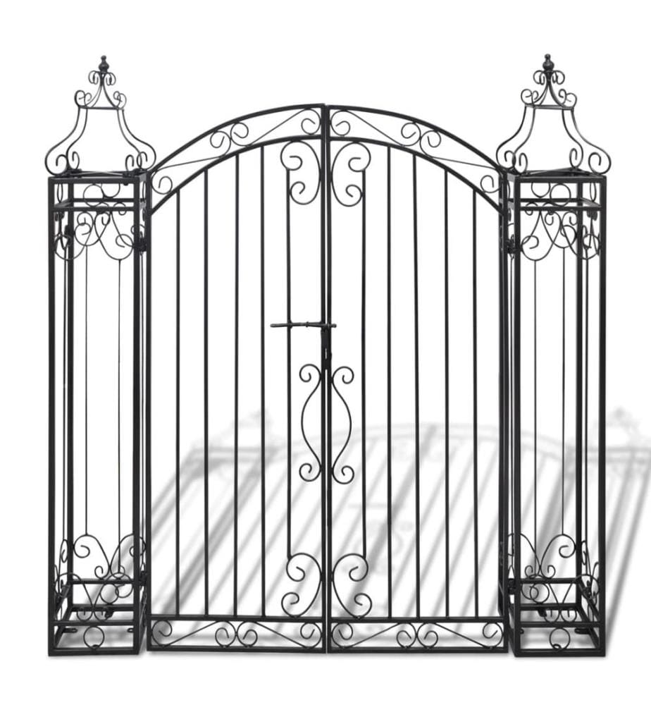 Zierendes Gartentor Schmiedeeisen 122×20,5×134 cm