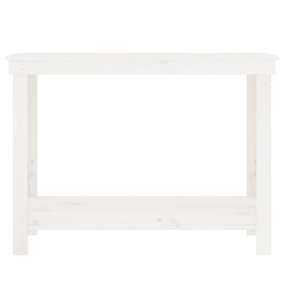 Banc de travail Blanc 110x50x80 cm Bois de pin massif