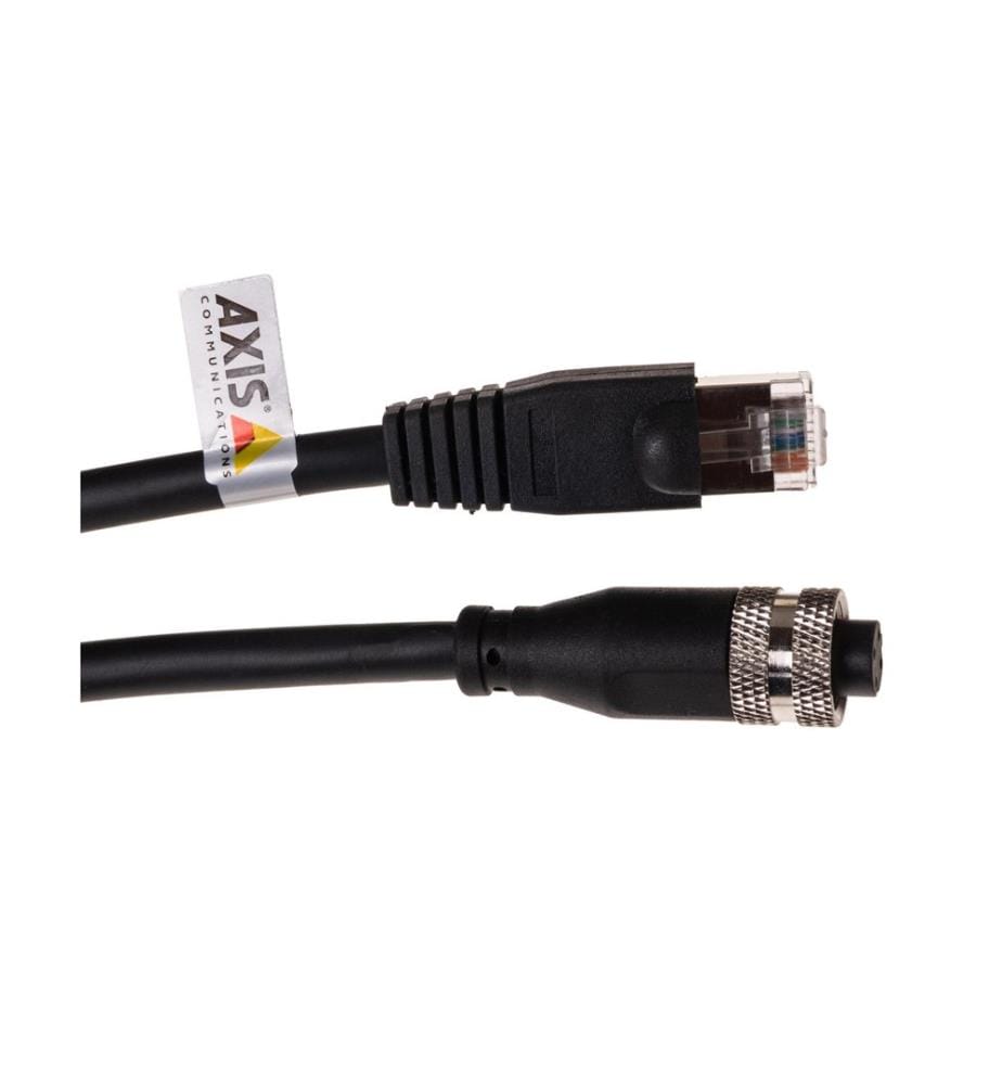 AXIS - Câble patch RJ-45 - M12, Cat 5e, S/FTP, 0.5 m, Noir