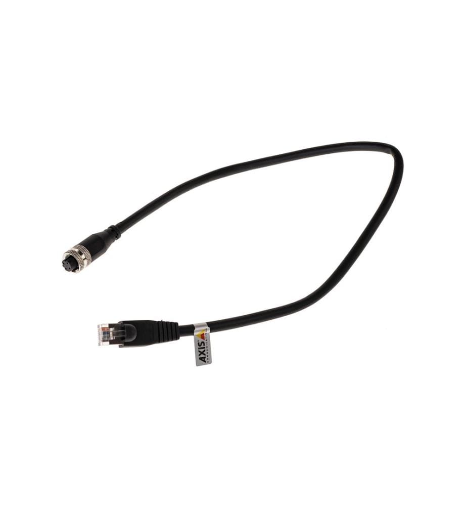 AXIS - Câble patch RJ-45 - M12, Cat 5e, S/FTP, 0.5 m, Noir