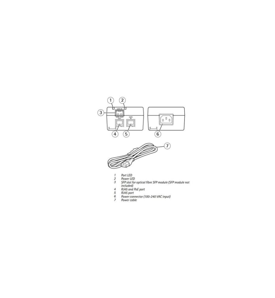 AXIS - PoE+ Injector T8154 60 W SFP Midspan Indoor