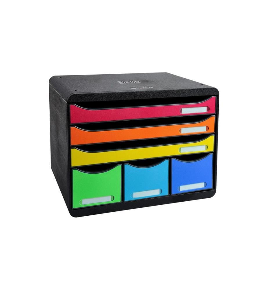 BIELLA - Schubladenbox STORE-BOX MAXI Schwarz/Mehrfarbig, A4+ quer