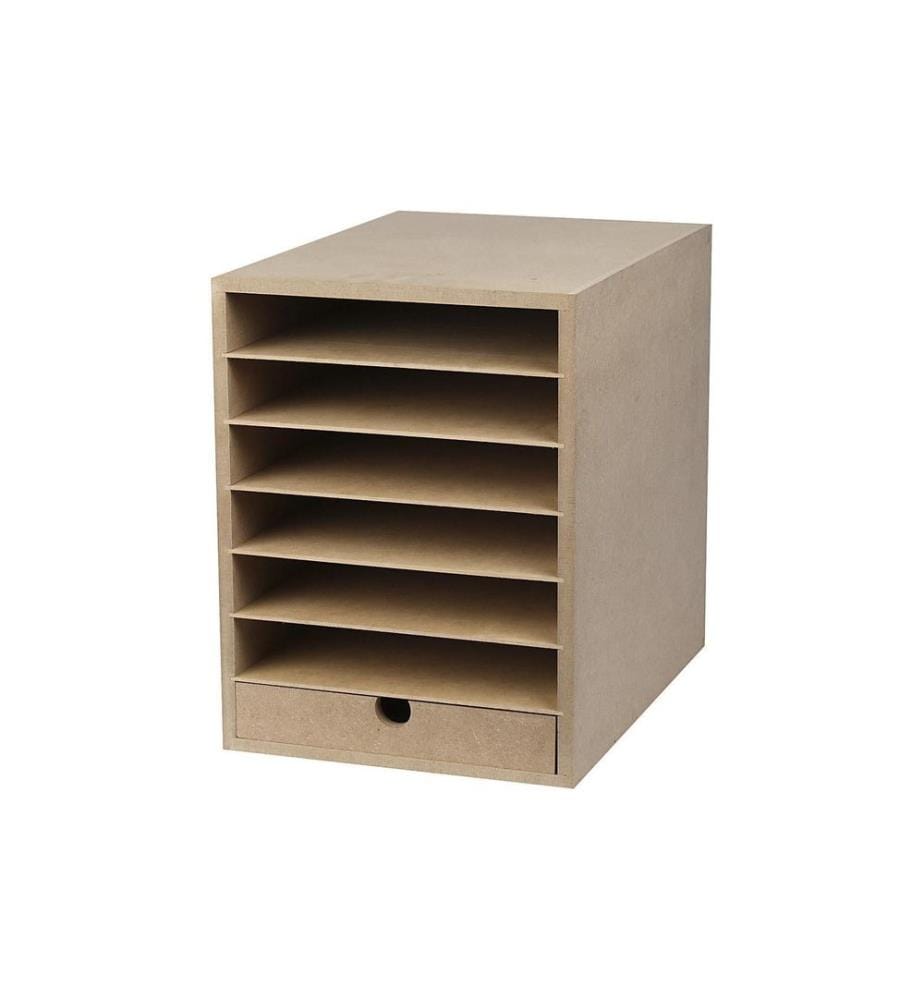 CREATIV COMPANY - Schubladenbox A4 6 Fächer, 1 Schublade