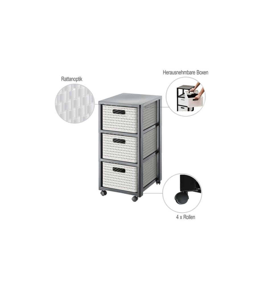 ROTHO - Schubladenbox Tower Country A4, Cappuccino