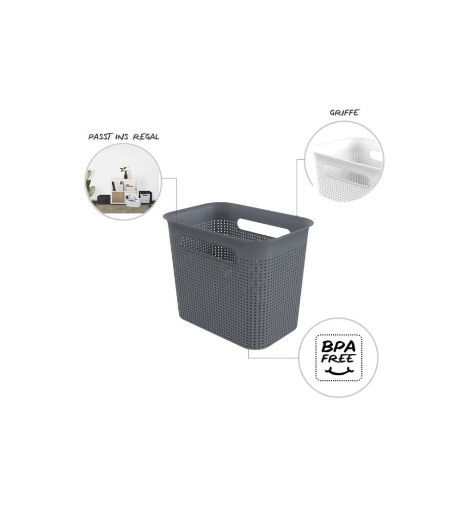 ROTHO - Boîte de rangement Brisen 7 l, Anthracite