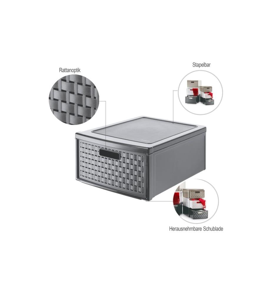ROTHO - Schubladenbox Country Klein Anthrazit