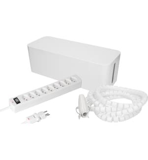 MAX HAURI - Kabelbox mit Steckerleiste 9x T13 Weiss