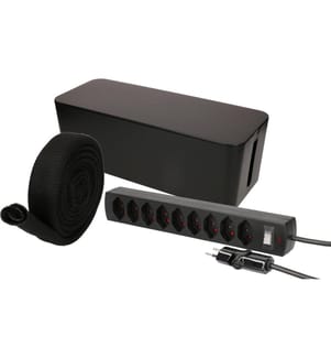 MAX HAURI - Kabelbox mit Steckerleiste 9x T13 Schwarz