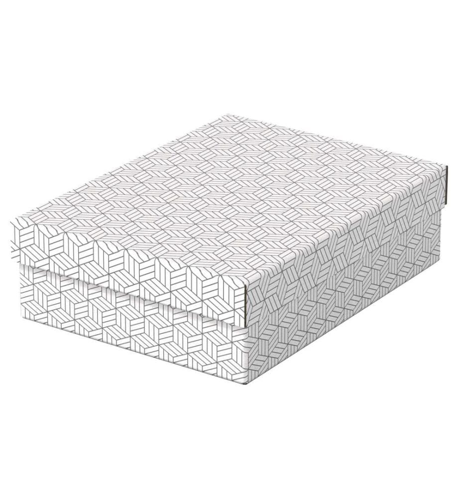 LEITZ - Boîte de rangement Esselte Home M flat Moyen, 3 pièces, Blanc