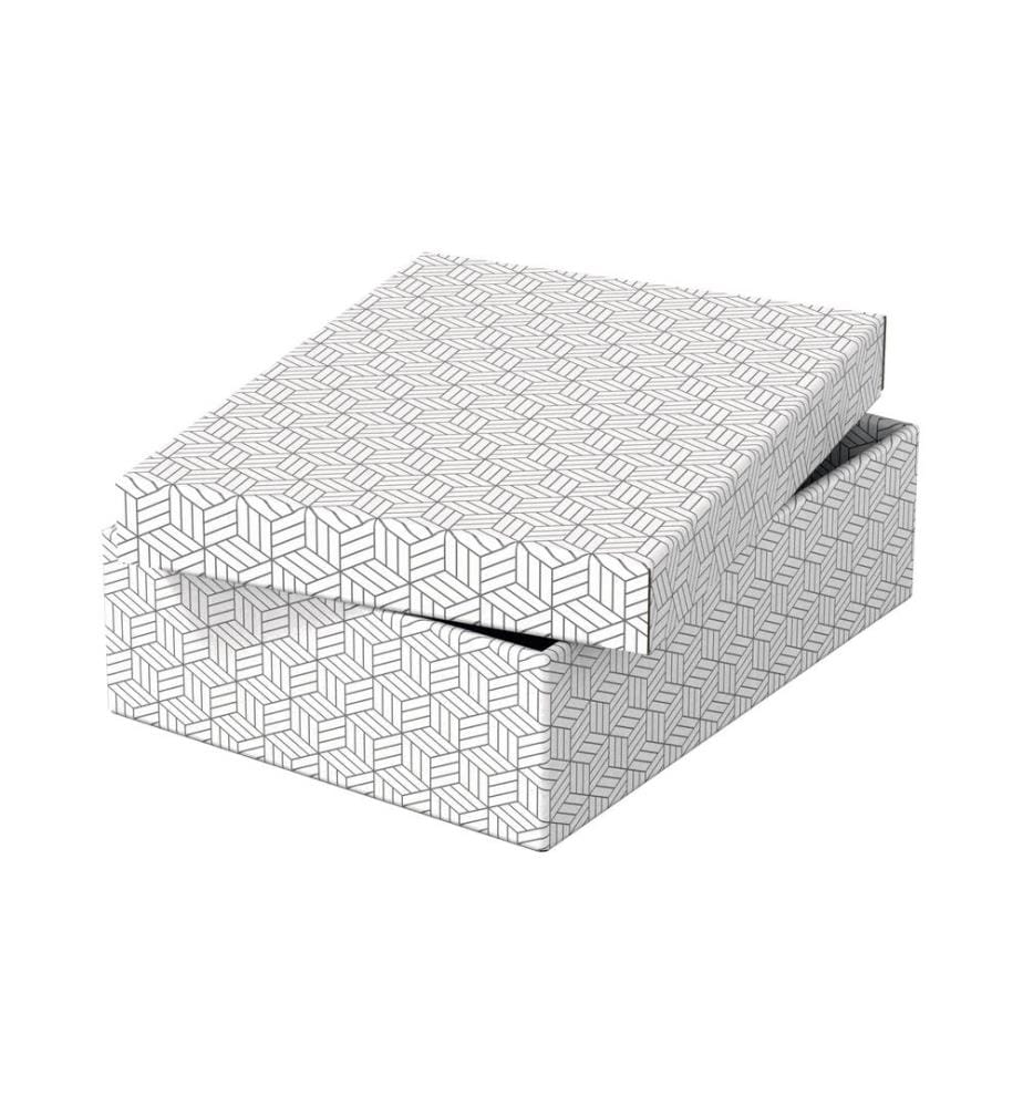 LEITZ - Boîte de rangement Esselte Home M flat Moyen, 3 pièces, Blanc