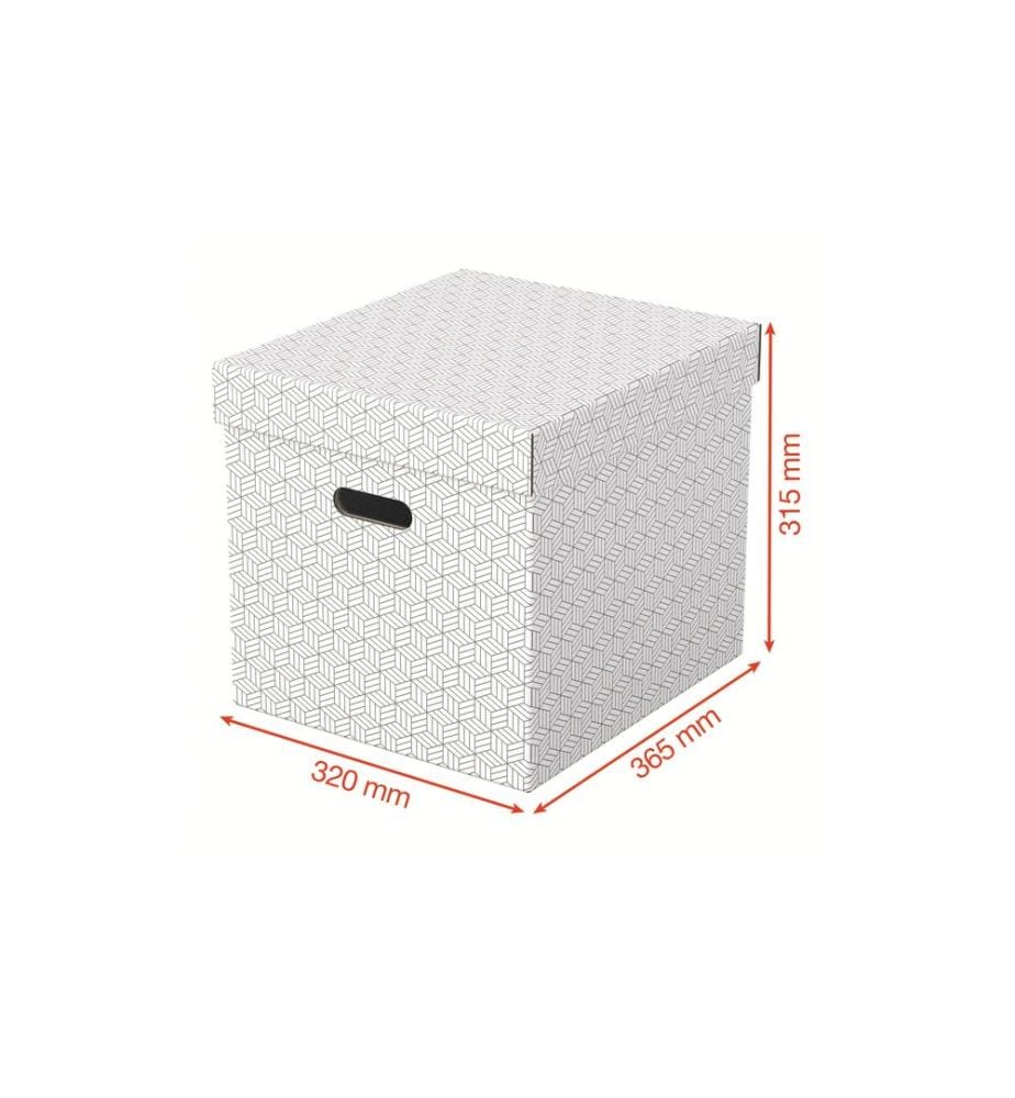 LEITZ - Boîte de rangement Esselte Home Cube Grand, 3 pièces, Blanc