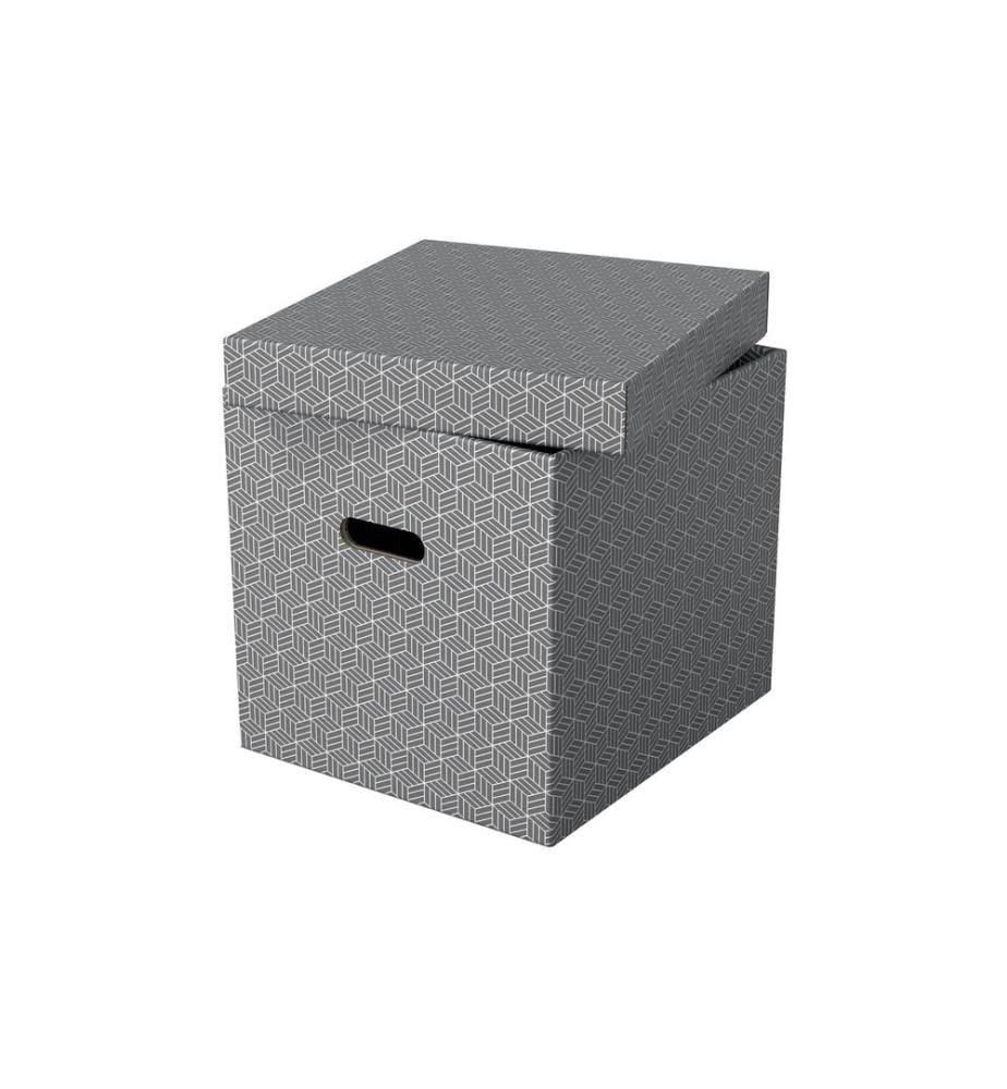 LEITZ - Boîte de rangement Esselte Home Cube Grand, 3 pièces, Gris