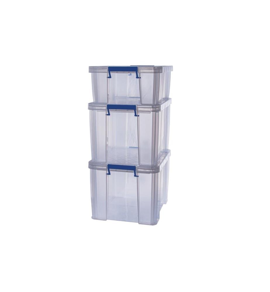 FELLOWES - Boîte de rangement ProStore Bonus Set 3 Semi-transparent