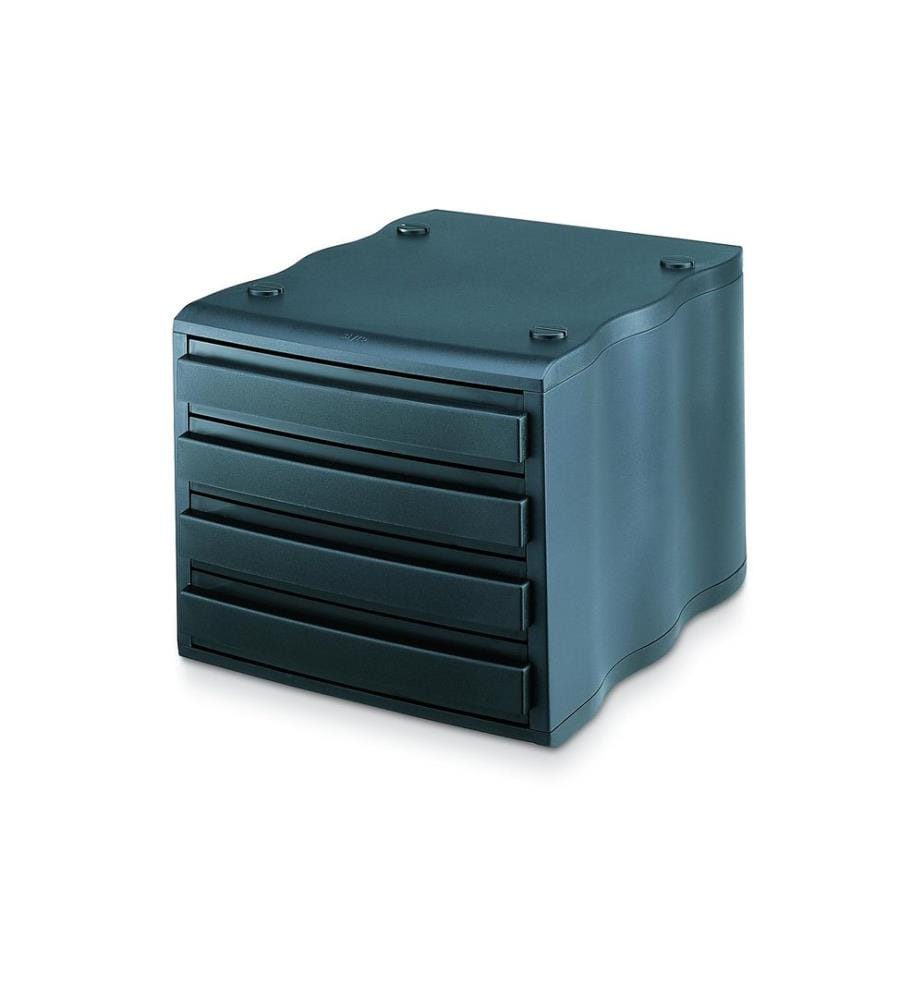 STYRO - Schubladenbox STYRO -wave 4 Schubladen, Schwarz