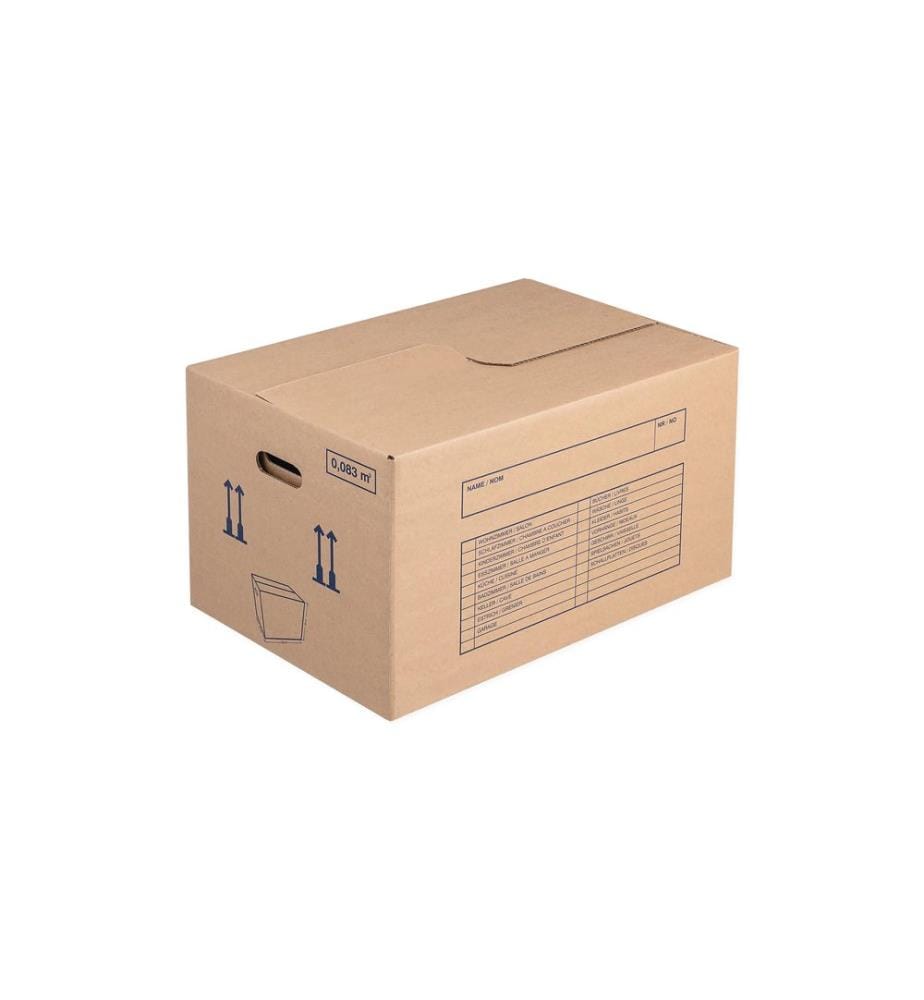 BRIEGER - Carton de déménagement 57 x 39 x 34 cm, Brun 1 pièce
