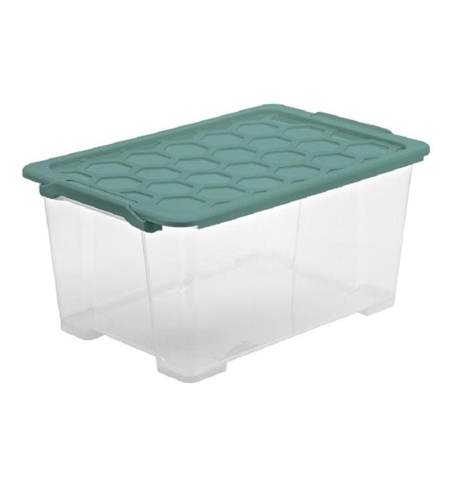 ROTHO - Aufbewahrungsbox Evo Safe 44 l, Grün/Transparent
