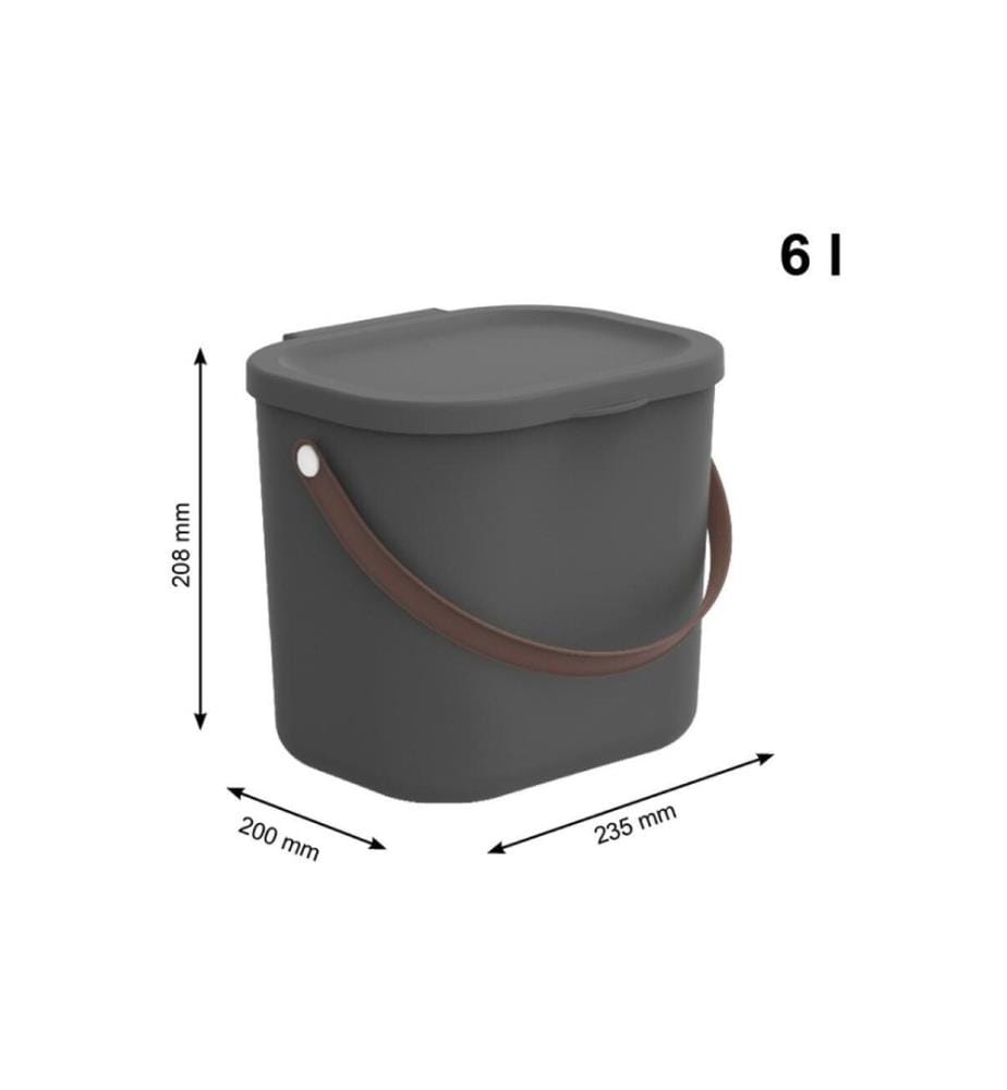 ROTHO - Aufbewahrungsbox Albula 6 l, Anthrazit