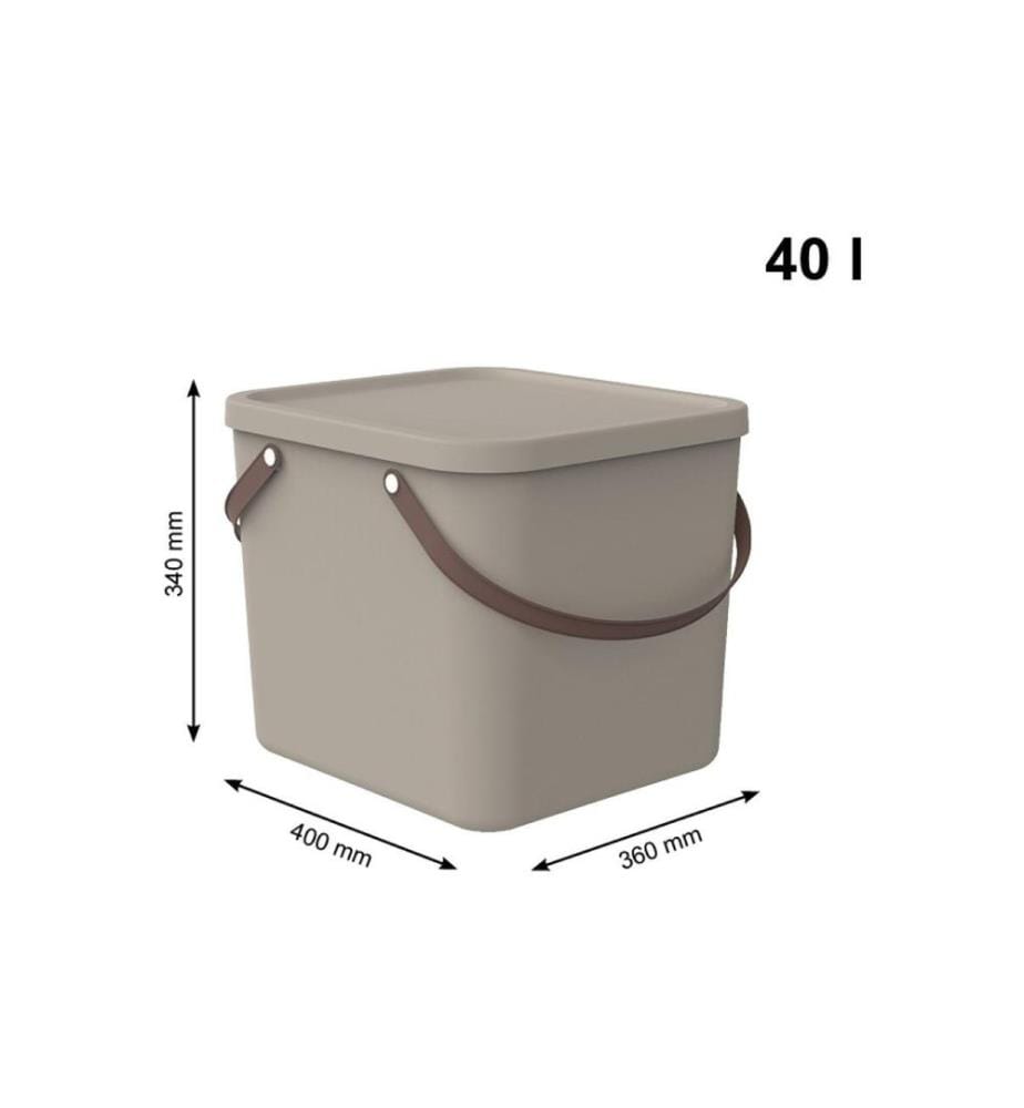 ROTHO - Boîte de rangement Albula 40 l, Cappuccino