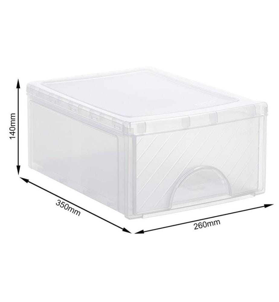 ROTHO - Schubladenbox 3 Stück, Transparent