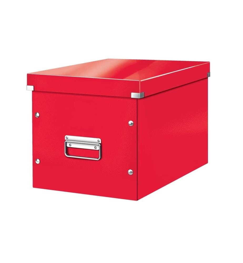 LEITZ - Boîte d'archivage WOW Cube L, rouge métallique