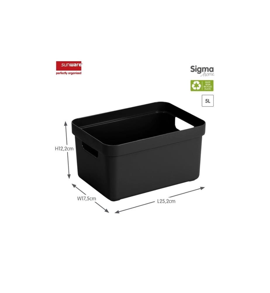 SIGMA HOME - Aufbewahrungsbox 5 Liter Schwarz